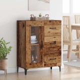 vidaXL Bufet Lemn Vechi 69,5 x 34 x 90 cm Lemn Ingineresc și Fier 880842