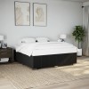 Gossi cadru de pat fara saltea, negru, 200x200 cm, textil