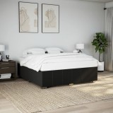 Gossi cadru de pat fara saltea, negru, 200x200 cm, textil