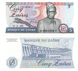Zair 5 Zaires 1985 P-26 UNC