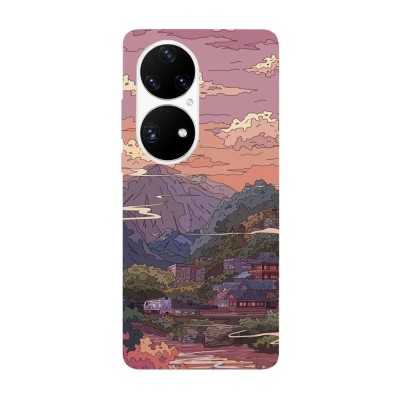Husa compatibila cu Huawei Nova Y70 model mountain train, Silicon, TPU, Viceversa foto