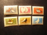 Serie Ungaria 1957 - Expozitie Internationala Porumbei , 6 valori