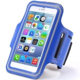 Husa Premium sport Armband, display 11.5 x 5 cm, pentru alergat/sala/fitness, albastru, negru