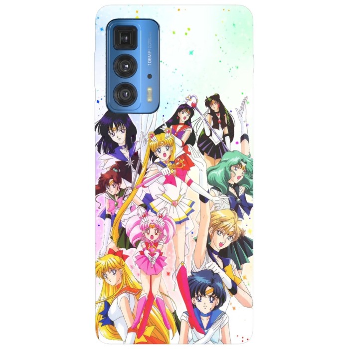 Husa compatibila cu Motorola Edge 20 model Sailor Moon S Group, Silicon, TPU, Viceversa