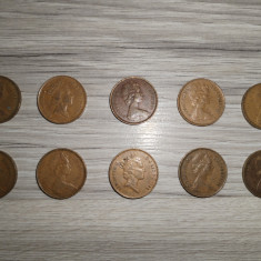 Lot x10 Monede 2 TWO PENCE Marea Britanie UK Diferite Conditii