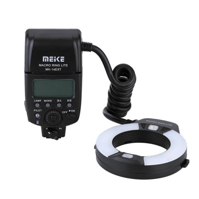 Meike MK-14EXT Blitz macro E-TTL pentru Canon foto