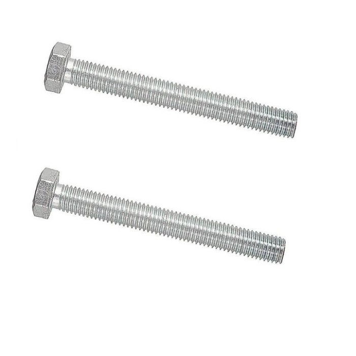 Set 50 suruburi cu cap hexagonal Foliv, M4 x 30 mm, otel inoxidabil, argintiu