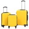 Set valize carcasa rigida, 3 buc., galben, ABS