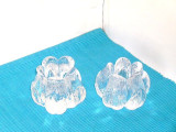 Suporturi lumanare cristal masiv suflate manual - Rosebud - design Mats Jonasson