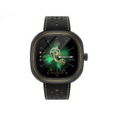 Smartwatch Doogee DG Ares Negru, Bratara din piele, LCD HD 1.32 , Ritm cardiac, Saturatie oxigen, Monitorizare somn, 300mAh