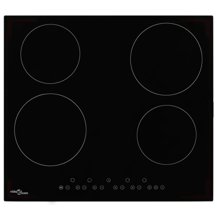 vidaXL Plită ceramică cu 4 arzătoare, control tactil, 6000 W 50784