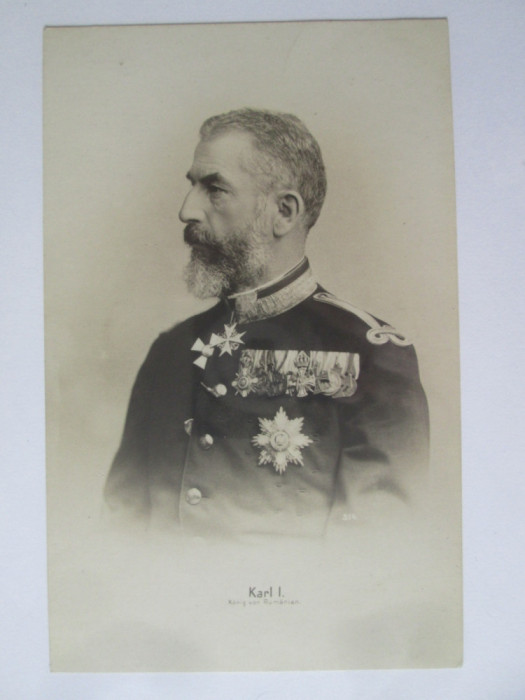 Carte postala foto regele Carol I necirculata circa 1900