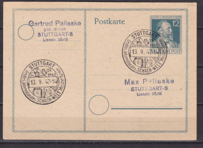 Germania 1947 carte postala SAH foto