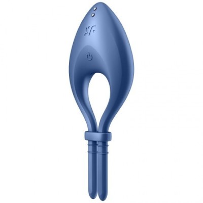 SATISFYER - BULLSEYE RING VIBRATOR APP BLUE foto
