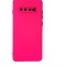 Husa silicon antisoc cu microfibra interior Samsung S10 Plus ; S10+ Roz Neon