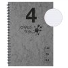 Caiet Spirală A4, Office Style, 4 Subiecte, File 140, Copertă Moale, Culoare Gri, Oem