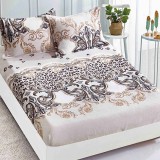 Cumpara ieftin Cearsaf de pat Cocolino cu elastic si 2 fete de perna Mellie 180x200cm