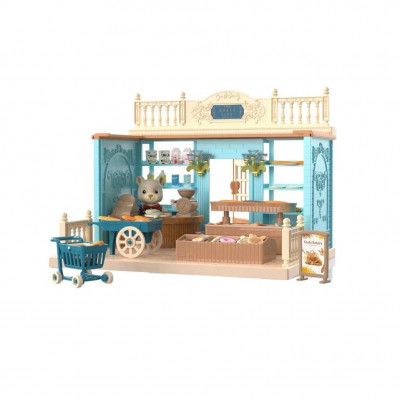 Casa de papusi cu figurine si mobilier, brutarie foto