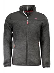 Jacheta barbati, cu 2 buzunare exterioare, fara gluga, cu logo, negru, 2XL