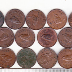 bnk mnd Marea Britanie Anglia lot 17 monede diferite farthing