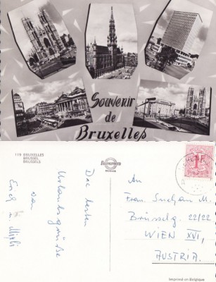 Ilustrata Belgia- Bruxelles foto