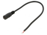 Cablu Alimentare 2x0,5mm2 DC 5,5/2,1 Negru 0,25m