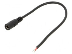 Cablu Alimentare 2x0,5mm2 DC 5,5/2,1 Negru 0,25m foto