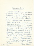A3488N Vlaicu B&acirc;rna, act scris și semnat olograf, 1972