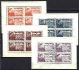 Romania 1945 - Lp 166a - FUNDATIA CAROL I - blocuri de 4 - MNH