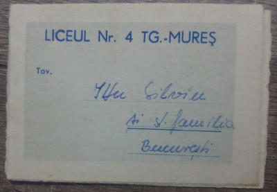 Amintire Liceul nr. 4 Targu Mures// 1967 foto