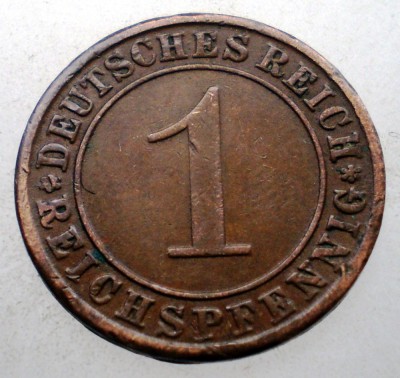 2.692 GERMANIA WEIMAR 1 REICHSPFENNIG 1931 A foto