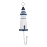 Cumpara ieftin Cuier perete Far Marin lemn alb albastru 4x4x18 cm