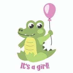 Sticker decorativ, Crocodil, Verde, 90 cm, 8542ST foto
