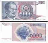 Iugoslavia 1985 - 5000 dinara UNC
