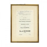 Programul unui concert, cu semnătura lui David Oistrakh