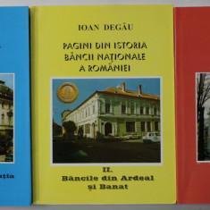 PAGINI DIN ISTORIA BANCII NATIONALE A ROMANIEI de IOAN DEGAU , VOLUMELE I - III , 1999 -2000