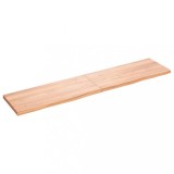 Cumpara ieftin Blat de masă maro 180x40x(2-4) cm, lemn masiv stejar tratat