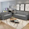 VidaXL Set canapele, 2 piese, gri deschis, material textil 274212