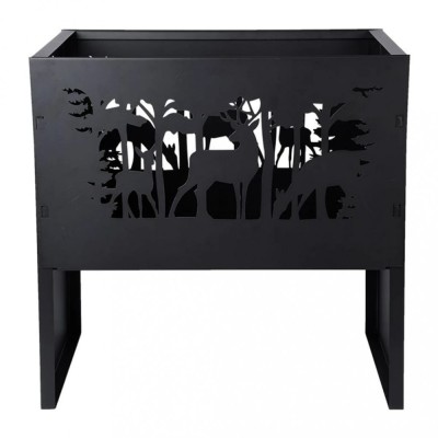 Esschert Design Coș de foc cu model cerb, rectangular foto