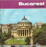 NI739 Bucarest Roumanie, pliant ONT de reclamă turistică, limba franceză, perioada comunistă