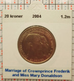 Danemarca 20 kroner 2004 - Marriage of Crownprince - km 894 - G011, Europa