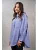 Camasa Dama Oxford Lunga in Dungi Agri, Denim/Albastru, Talia S-L, Bumbac/Poliester, Made in Italy