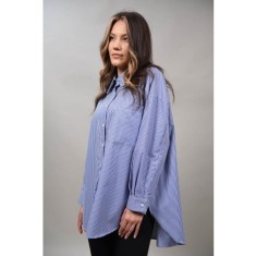 CAMASA OXFORD LUNGA IN DUNGI AGRI TALIE UNICA Denim