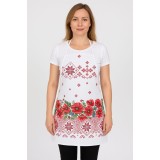 Sort bucatarie motiv traditional, din bumbac, cu maci