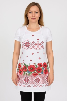 Sort bucatarie motiv traditional, din bumbac, cu maci foto