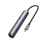 DOCKING Station Ugreen Ultra Slim, &quot;CM418&quot; conectare PC USB Type-C, USB 3.0 x 2|HDMI x 1/4K/30Hz|RJ-45 Gigabit LANx1|USB Type Cx1 PD 100W, aluminiu, g