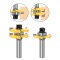 Set 2 freze lemn LAMBA SI ULUC, NUT si FEDER frezat imbinare lemn prindere 12mm