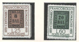 Italia 1959 Mi 1053/54 MNH - 100 de ani de timbre