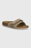 Birkenstock papuci din piele Oita femei, culoarea bej, 1028056