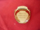 Insigna UTC - Pentru Apararea Patriei - h= 2,4 cm , metal si email
